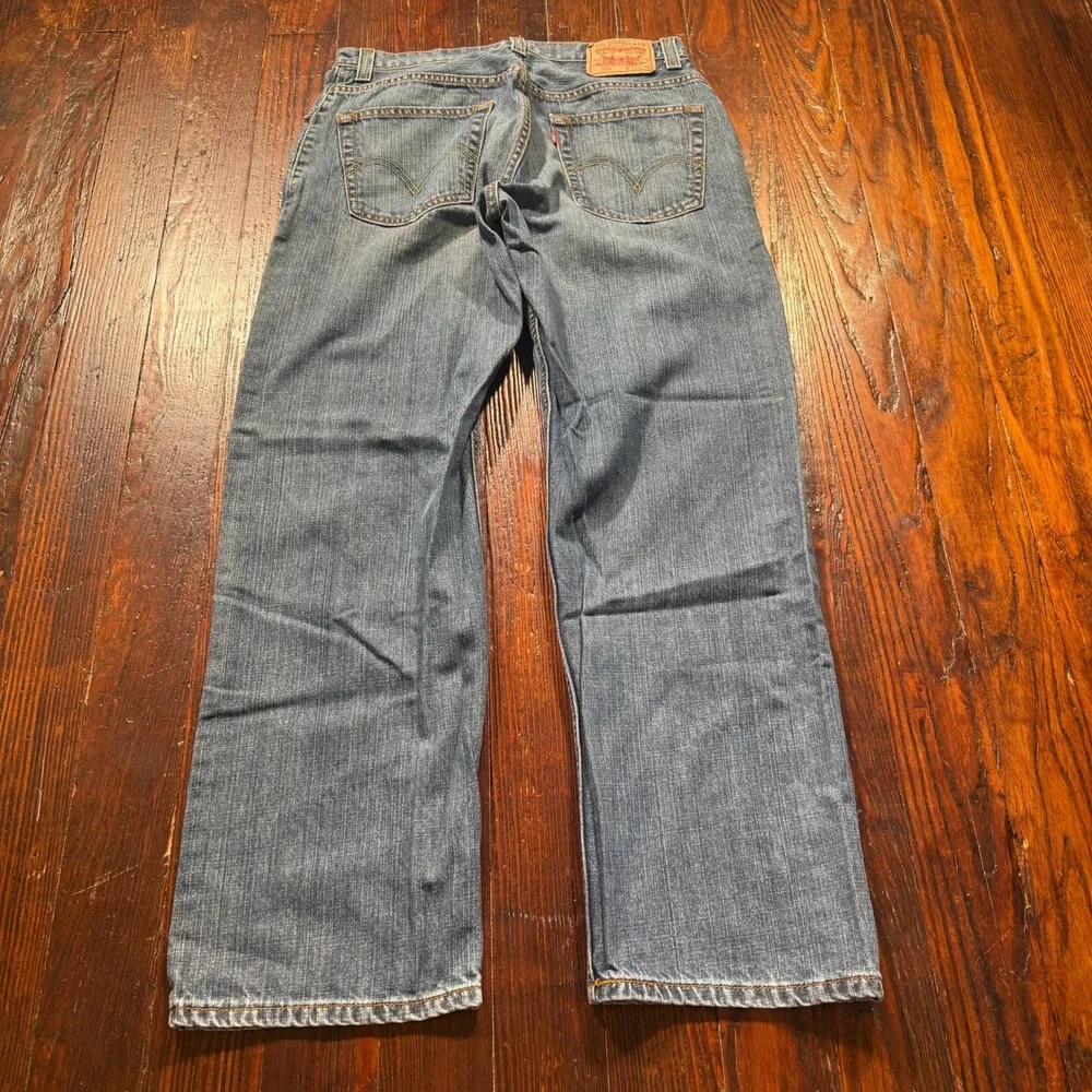 Vintage Levis 559 Jeans Mens 33x32 Blue Relaxed Straight Y2K Dark Wash Whiskers